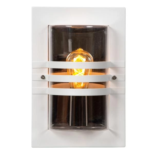 Lucide PRIVAS - Wall light Indoor/Outdoor - 1xE27 - IP44 - White - detail 1